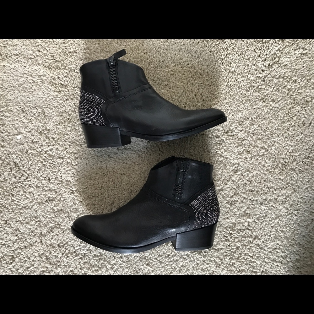Janet & Janet Italian Leather Stud Booties